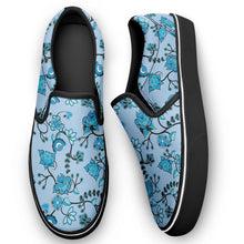 Load image into Gallery viewer, Blue Floral Amour Otoyimm Canvas Slip On Shoes otoyimm Herman 
