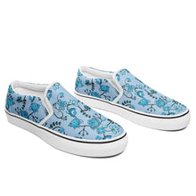 Load image into Gallery viewer, Blue Floral Amour Otoyimm Canvas Slip On Shoes otoyimm Herman 
