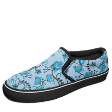 Load image into Gallery viewer, Blue Floral Amour Otoyimm Canvas Slip On Shoes otoyimm Herman US Youth 1 / EUR 32 Black Sole 
