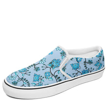 Load image into Gallery viewer, Blue Floral Amour Otoyimm Canvas Slip On Shoes otoyimm Herman US Youth 1 / EUR 32 White Sole 
