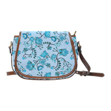 Load image into Gallery viewer, Blue Floral Amour Saddle Bag/Large (Model 1649) bag e-joyer 
