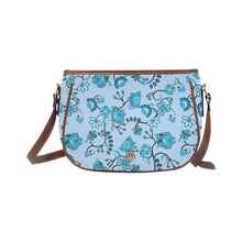 Load image into Gallery viewer, Blue Floral Amour Saddle Bag/Large (Model 1649) bag e-joyer 
