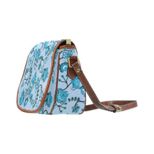 Load image into Gallery viewer, Blue Floral Amour Saddle Bag/Small (Model 1649) Full Customization bag e-joyer 
