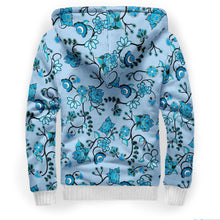 Load image into Gallery viewer, Blue Floral Amour Sherpa Hoodie hoodie Herman 
