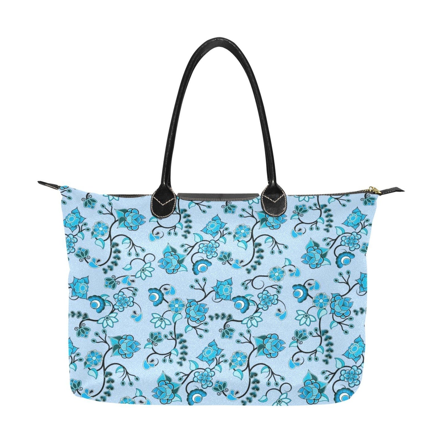 Blue Floral Amour Single-Shoulder Lady Handbag (Model 1714) bag e-joyer 