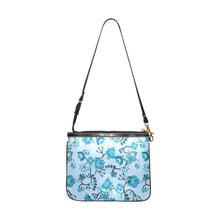 Load image into Gallery viewer, Blue Floral Amour Small Shoulder Bag (Model 1710) Small Shoulder Bag (1710) e-joyer 
