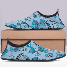 Load image into Gallery viewer, Blue Floral Amour Sockamoccs Kid&#39;s Slip On Shoes Herman 
