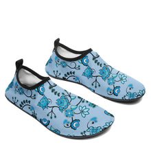 Load image into Gallery viewer, Blue Floral Amour Sockamoccs Slip On Shoes Herman 
