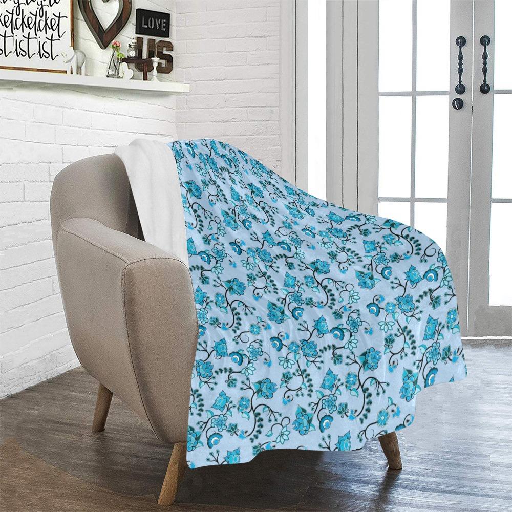 Blue Floral Amour Ultra-Soft Micro Fleece Blanket 40"x50" Ultra-Soft Blanket 40''x50'' e-joyer 