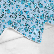 Load image into Gallery viewer, Blue Floral Amour Ultra-Soft Micro Fleece Blanket 40&quot;x50&quot; Ultra-Soft Blanket 40&#39;&#39;x50&#39;&#39; e-joyer 
