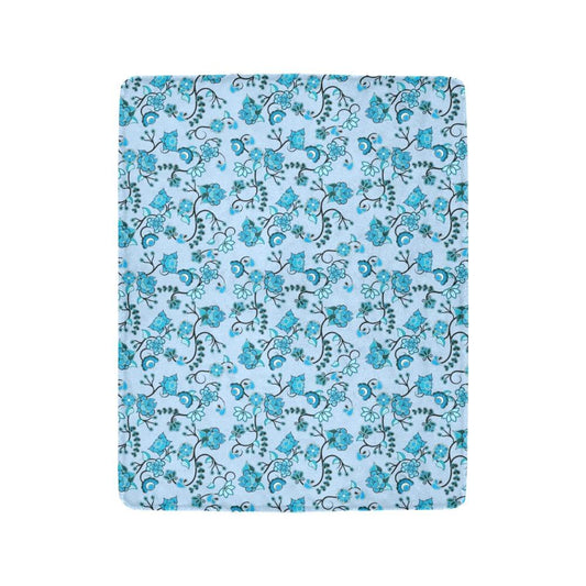 Blue Floral Amour Ultra-Soft Micro Fleece Blanket 40"x50" Ultra-Soft Blanket 40''x50'' e-joyer 