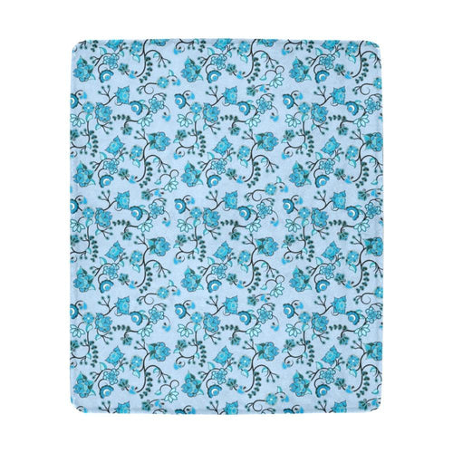 Blue Floral Amour Ultra-Soft Micro Fleece Blanket 50