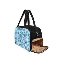 Load image into Gallery viewer, Blue Floral Amour Weekend Travel Bag (Model 1671) bag e-joyer 
