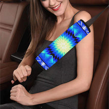 Load image into Gallery viewer, Blue Ridge Star Quilt Car Seat Belt Cover 7&#39;&#39;x12.6&#39;&#39; Car Seat Belt Cover 7&#39;&#39;x12.6&#39;&#39; e-joyer 
