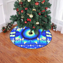 Load image into Gallery viewer, Blue Ridge Star Quilt Christmas Tree Skirt 47&quot; x 47&quot; Christmas Tree Skirt e-joyer 
