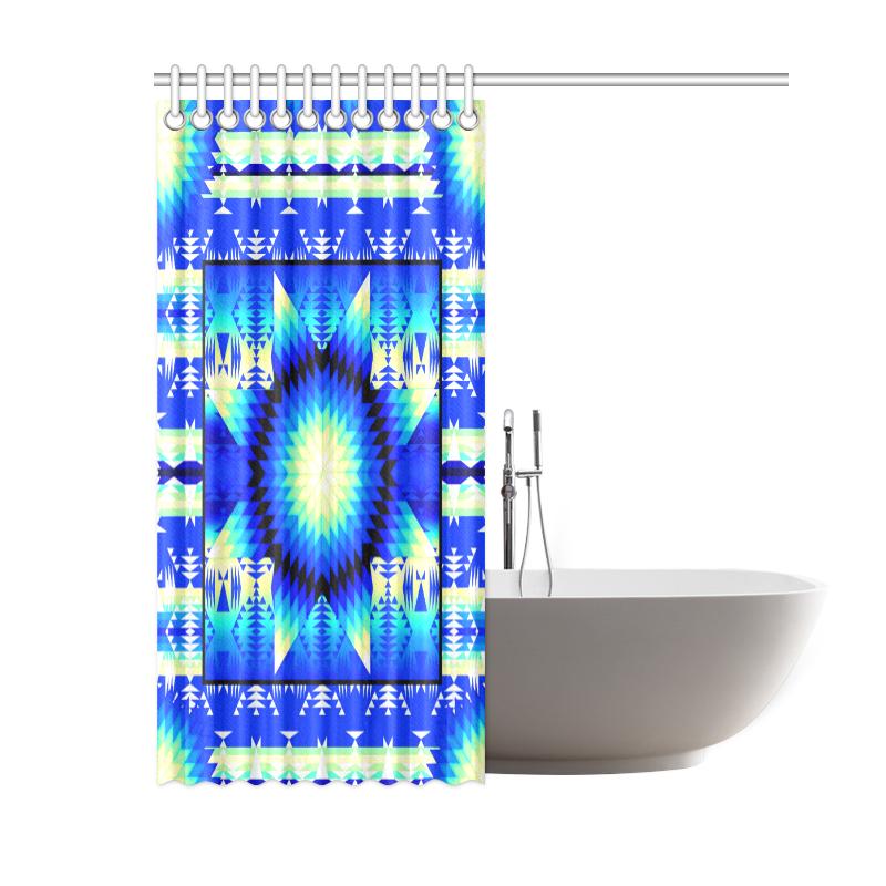 Blue Ridge Star Shower Curtain 60"x72" Shower Curtain 60"x72" e-joyer 