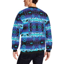 Load image into Gallery viewer, Blue Star All Over Print Crewneck Sweatshirt for Men (Model H18) shirt e-joyer 
