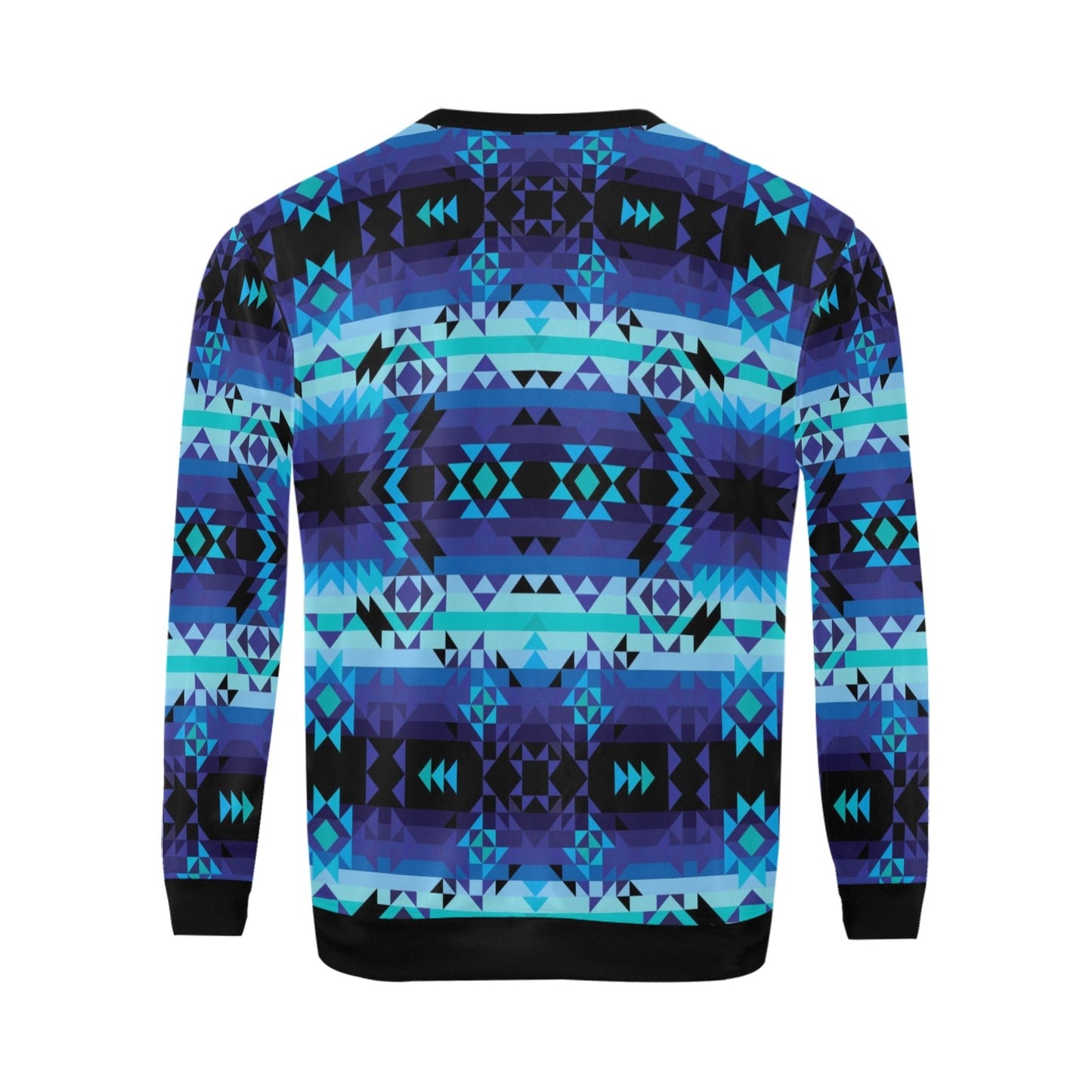 Blue Star All Over Print Crewneck Sweatshirt for Men (Model H18) shirt e-joyer 