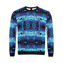 Load image into Gallery viewer, Blue Star All Over Print Crewneck Sweatshirt for Men (Model H18) shirt e-joyer 
