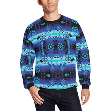 Load image into Gallery viewer, Blue Star All Over Print Crewneck Sweatshirt for Men (Model H18) shirt e-joyer 
