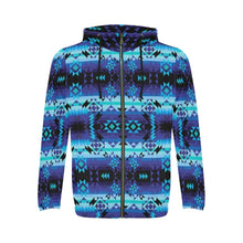 Load image into Gallery viewer, Blue Star All Over Print Full Zip Hoodie for Men (Model H14) hoodie e-joyer 
