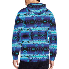 Load image into Gallery viewer, Blue Star All Over Print Full Zip Hoodie for Men (Model H14) hoodie e-joyer 
