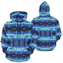 Load image into Gallery viewer, Blue Star All Over Print Hoodie for Men (USA Size) (Model H13) All Over Print Hoodie for Men (H13) e-joyer 
