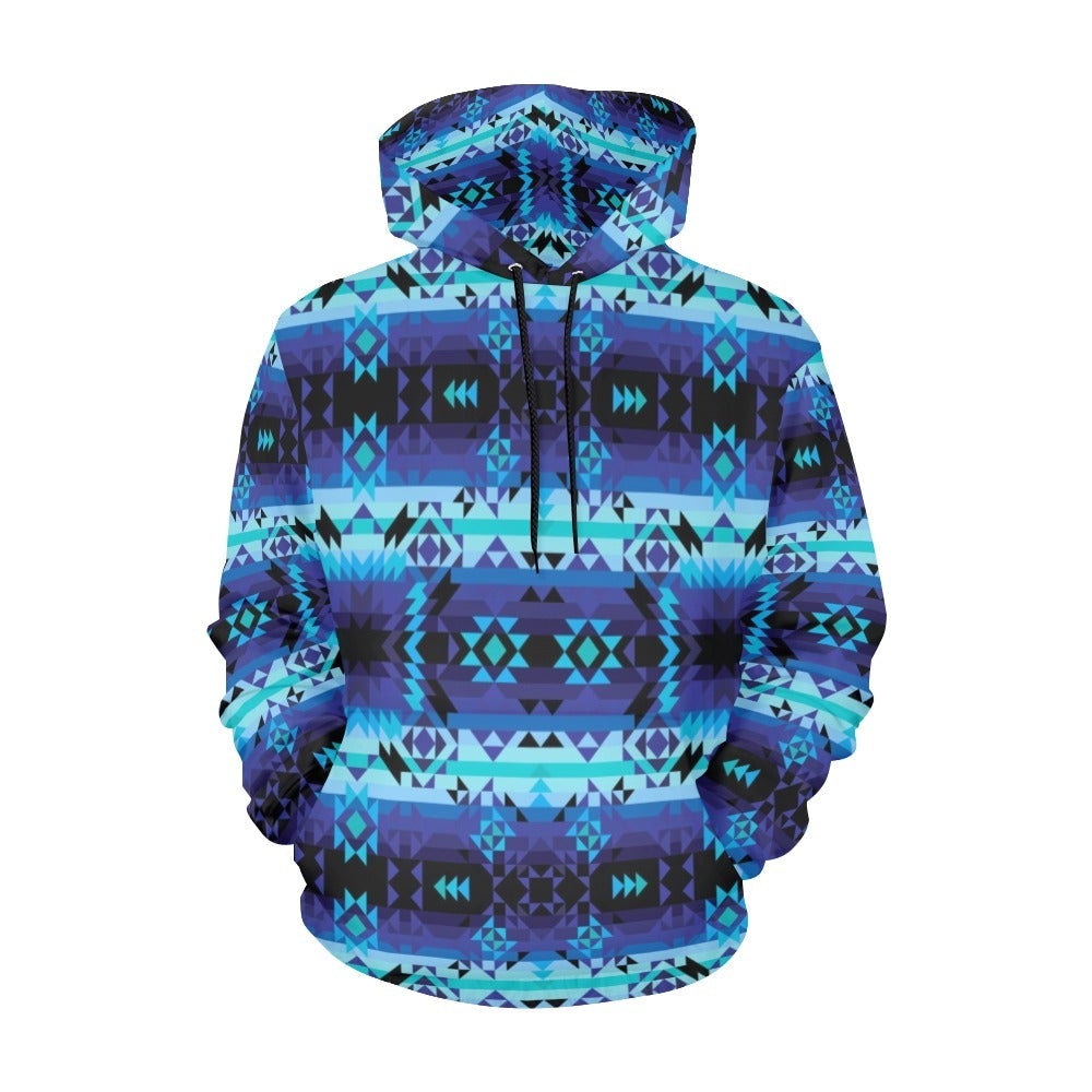 Blue Star All Over Print Hoodie for Men (USA Size) (Model H13) All Over Print Hoodie for Men (H13) e-joyer 
