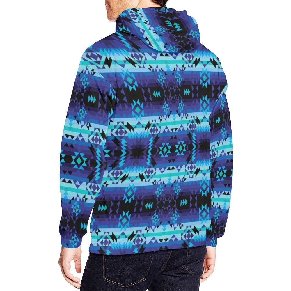 Blue Star All Over Print Hoodie for Men (USA Size) (Model H13) All Over Print Hoodie for Men (H13) e-joyer 