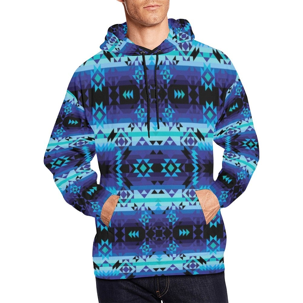 Blue Star All Over Print Hoodie for Men (USA Size) (Model H13) All Over Print Hoodie for Men (H13) e-joyer 