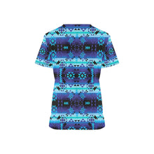 Load image into Gallery viewer, Blue Star All Over Print Scrub Top Scrub Top e-joyer 
