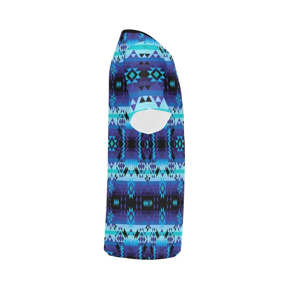 Blue Star All Over Print T-Shirt for Men (USA Size) (Model T40) All Over Print T-Shirt for Men (T40) e-joyer 