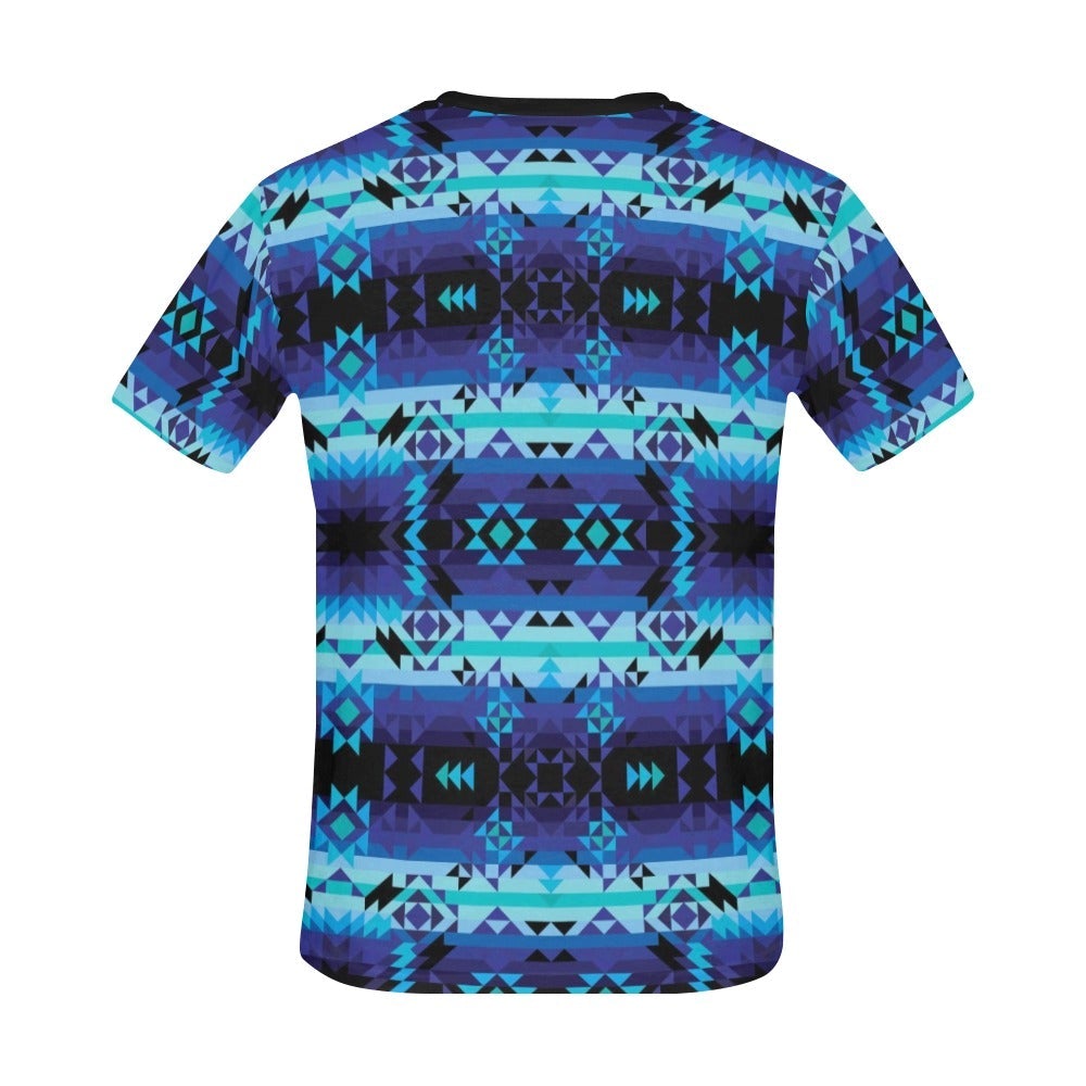 Blue Star All Over Print T-Shirt for Men (USA Size) (Model T40) All Over Print T-Shirt for Men (T40) e-joyer 