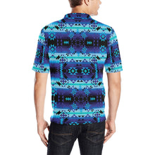 Load image into Gallery viewer, Blue Star Men&#39;s All Over Print Polo Shirt (Model T55) Men&#39;s Polo Shirt (Model T55) e-joyer 
