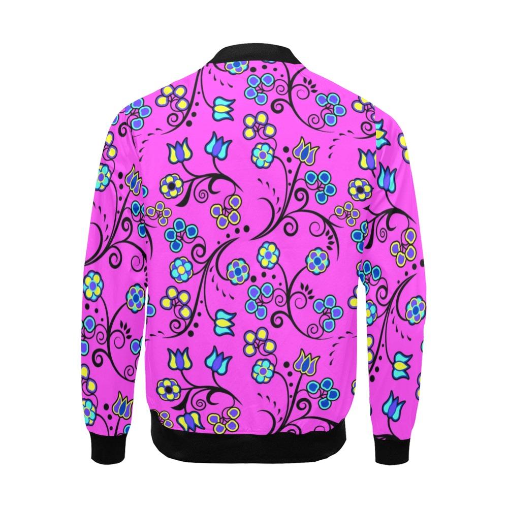 Blue Trio Bubblegum All Over Print Bomber Jacket for Men (Model H19) Jacket e-joyer 