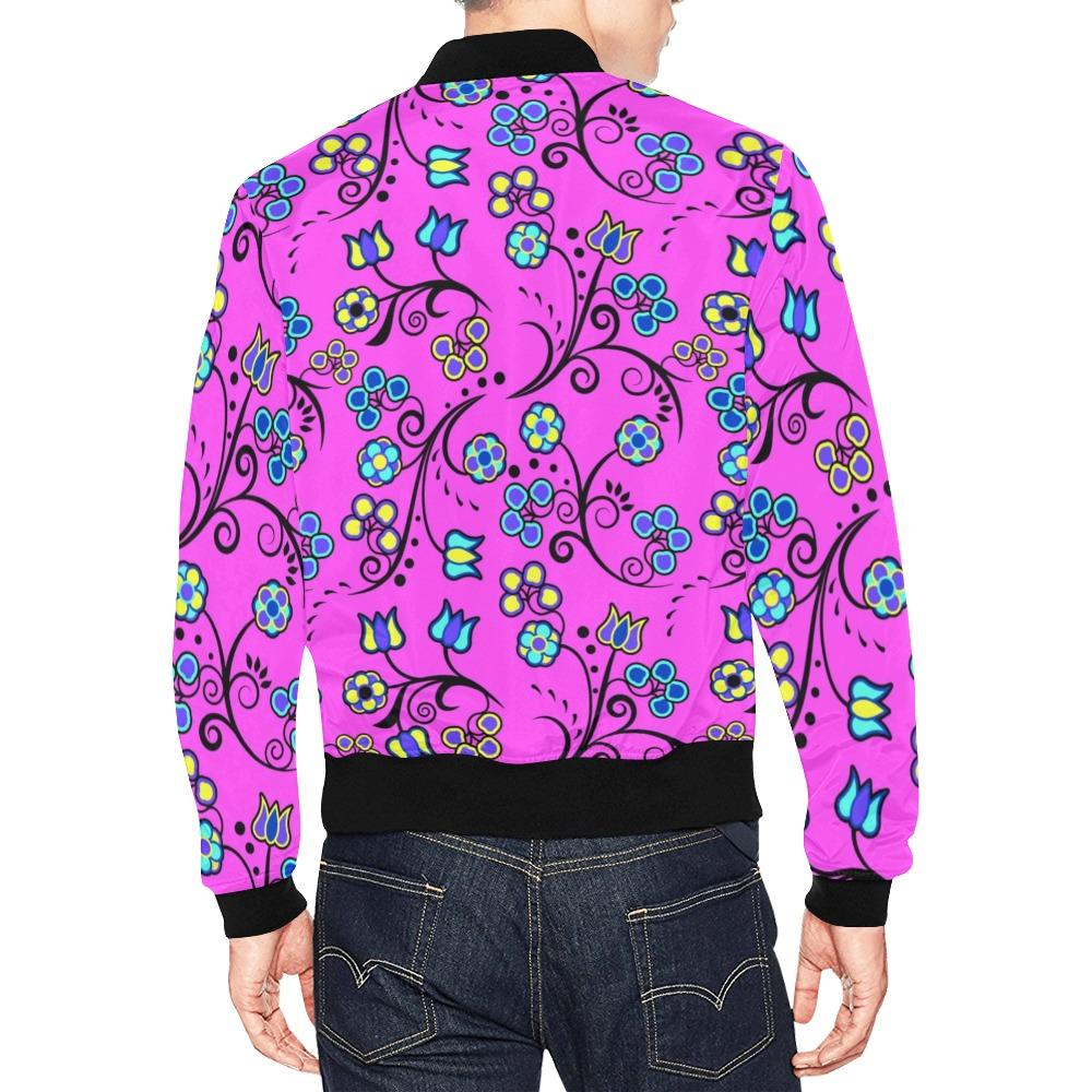 Blue Trio Bubblegum All Over Print Bomber Jacket for Men (Model H19) Jacket e-joyer 