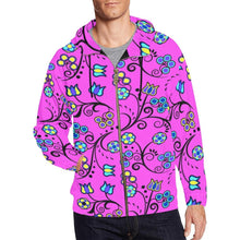 Load image into Gallery viewer, Blue Trio Bubblegum All Over Print Full Zip Hoodie for Men (Model H14) hoodie e-joyer 
