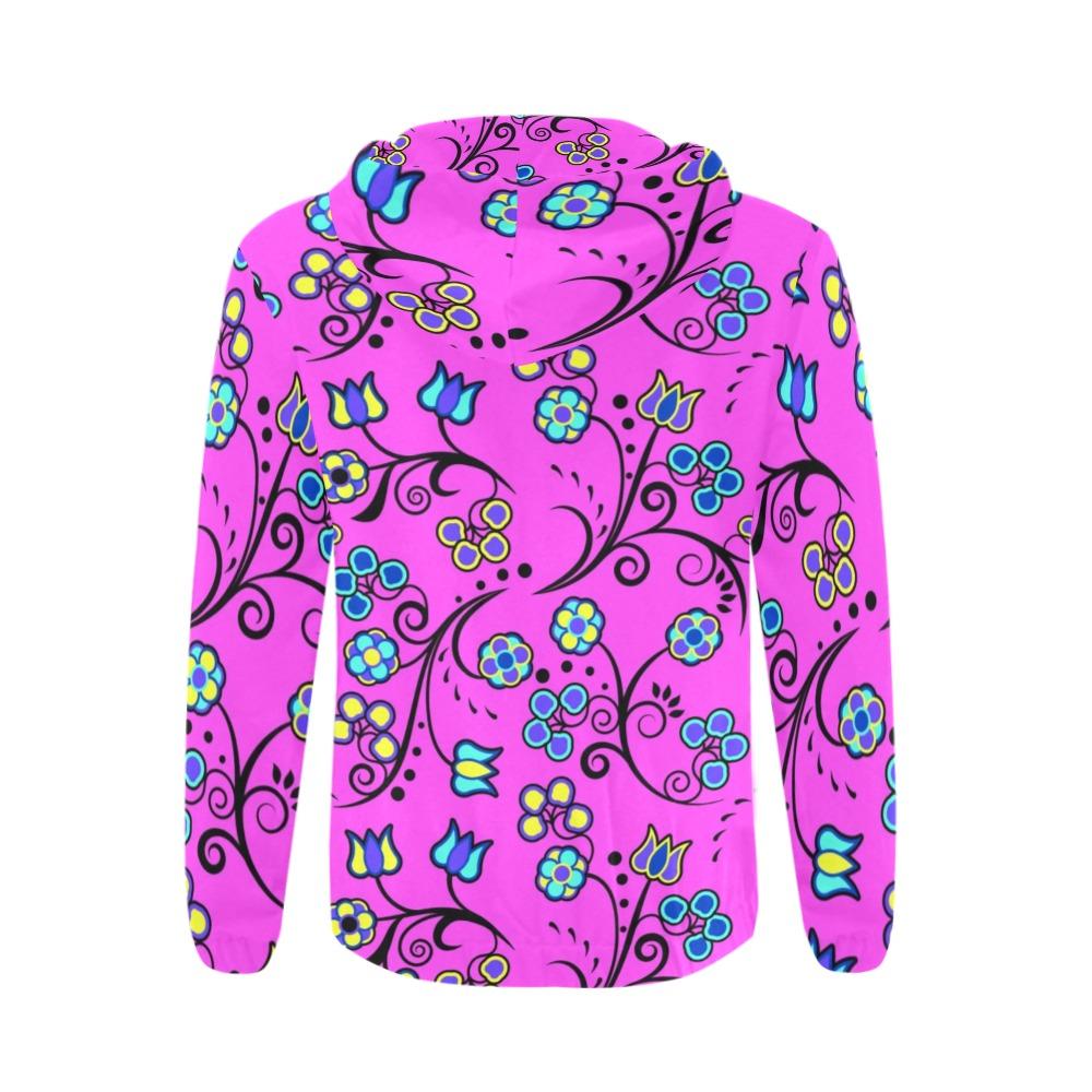 Blue Trio Bubblegum All Over Print Full Zip Hoodie for Men (Model H14) hoodie e-joyer 