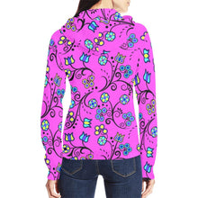 Load image into Gallery viewer, Blue Trio Bubblegum All Over Print Full Zip Hoodie for Women (Model H14) hoodie e-joyer 
