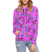 Load image into Gallery viewer, Blue Trio Bubblegum All Over Print Hoodie for Women (USA Size) (Model H13) All Over Print Hoodie for Women (H13) e-joyer 
