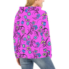 Load image into Gallery viewer, Blue Trio Bubblegum All Over Print Hoodie for Women (USA Size) (Model H13) All Over Print Hoodie for Women (H13) e-joyer 
