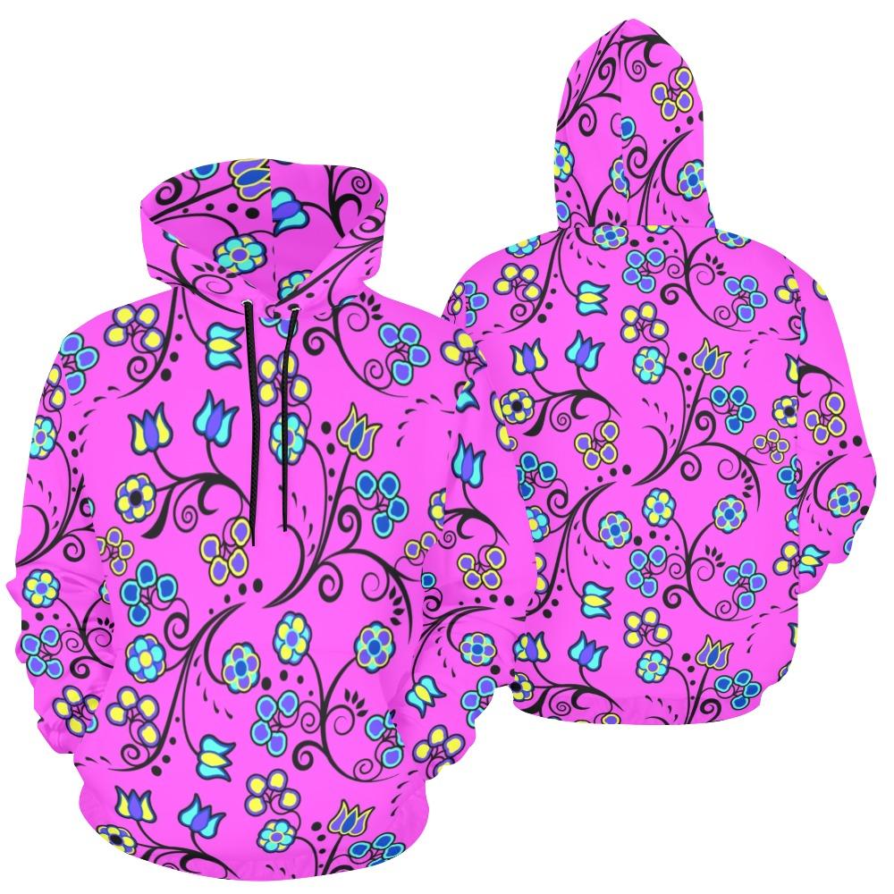 Blue Trio Bubblegum All Over Print Hoodie for Women (USA Size) (Model H13) All Over Print Hoodie for Women (H13) e-joyer 