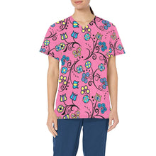 Load image into Gallery viewer, Blue Trio Bubblegum All Over Print Scrub Top Scrub Top e-joyer 
