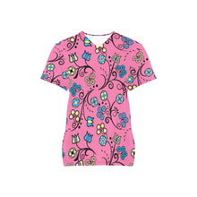 Load image into Gallery viewer, Blue Trio Bubblegum All Over Print Scrub Top Scrub Top e-joyer 
