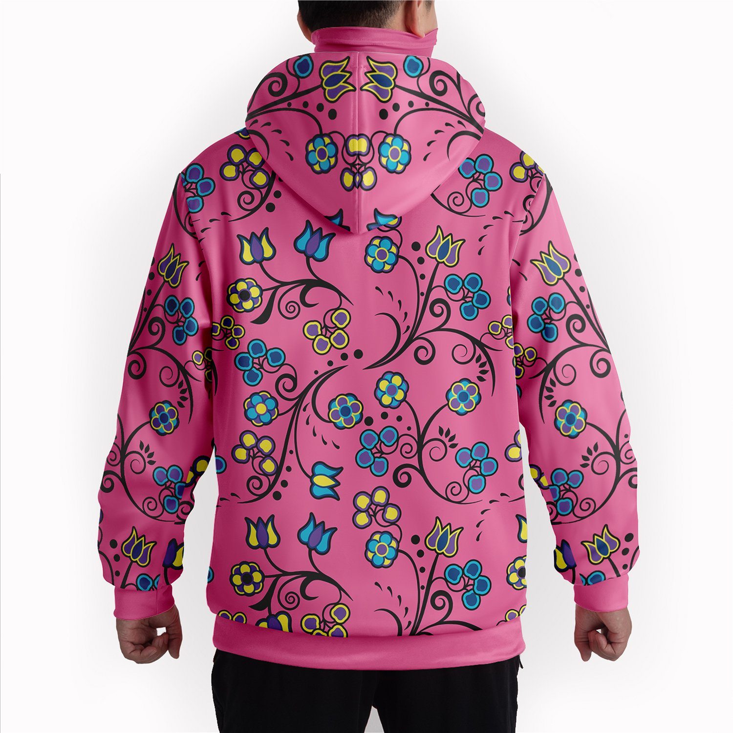 Blue Trio Bubblegum Hoodie with Face Cover 49 Dzine 