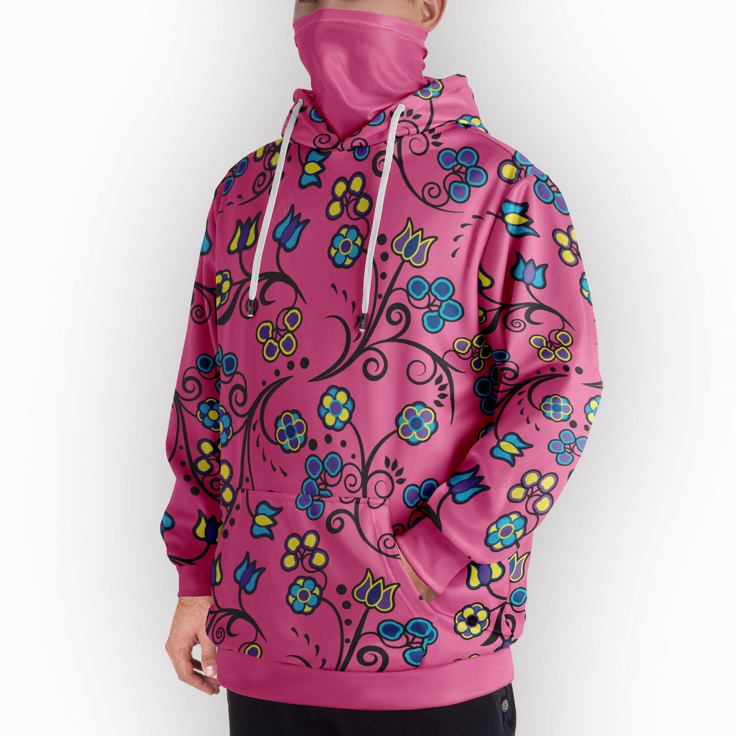 Blue Trio Bubblegum Hoodie with Face Cover 49 Dzine 