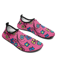 Load image into Gallery viewer, Blue Trio Bubblegum Kid&#39;s Sockamoccs Slip On Shoes Herman 
