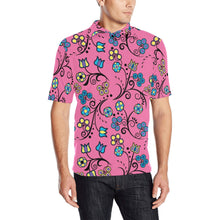 Load image into Gallery viewer, Blue Trio Bubblegum Men&#39;s All Over Print Polo Shirt (Model T55) Men&#39;s Polo Shirt (Model T55) e-joyer 
