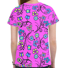 Load image into Gallery viewer, Blue Trio Bubblegum New All Over Print T-shirt for Women (Model T45) tshirt e-joyer 
