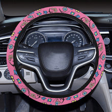 Load image into Gallery viewer, Blue Trio Bubblegum Steering Wheel Cover with Elastic Edge Steering Wheel Cover with Elastic Edge e-joyer 
